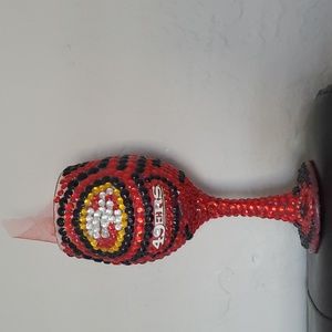 SAN FANSICO DECORATED WINE GLASS